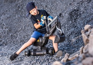 Rolly Toys Volvo rollyDigger Koparka Samobieżna - Jeździk obrotowy czarny